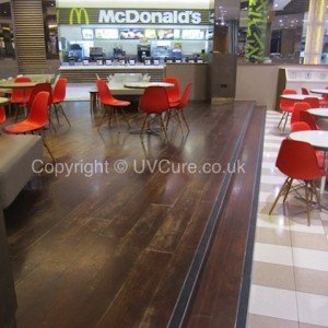 Before sanding Food court