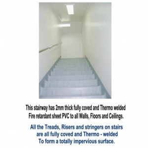 Sterile stairs at BPL as install by Kimpton Flooring1985