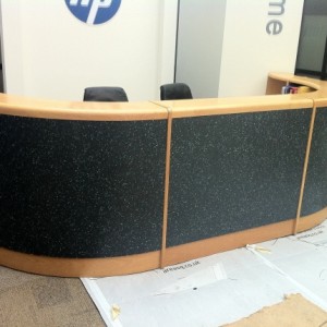 Hewlett Packard office altro to reception desk