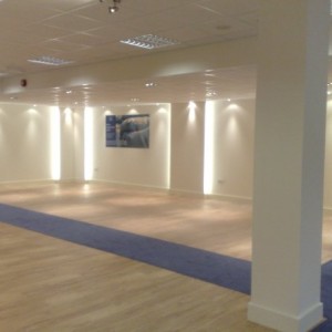 land of leather karndean with carpet walk ways