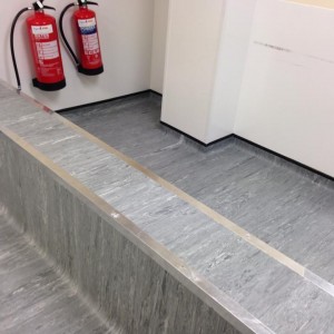 poly xl dressed up cap and coved, lab step over area