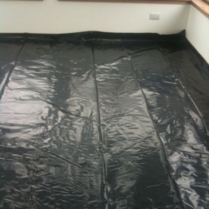 Miller Extension 3
Ebeco poly sheeting loose laid over the UFH
