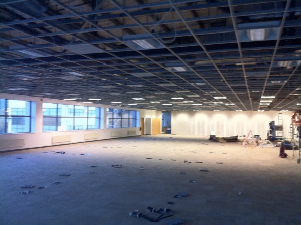 Hewlett Packard office carpet tile area