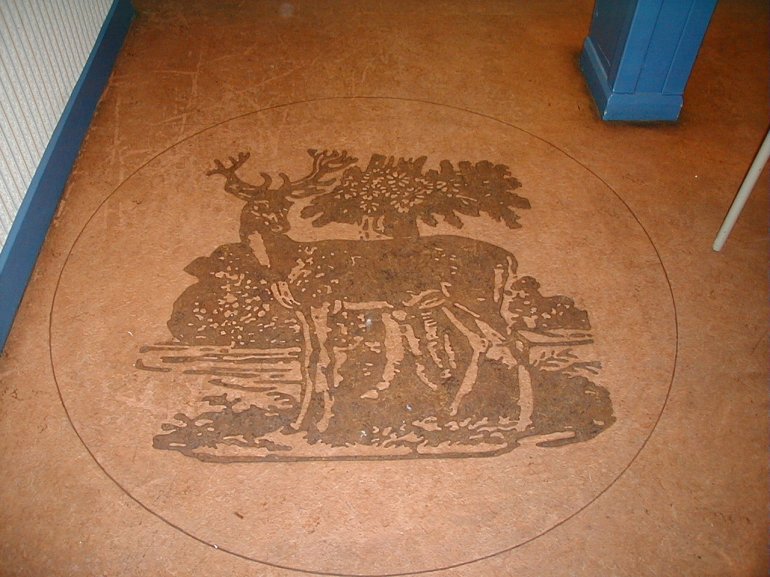Lino Stag at BBC Elstree Bar, its a pity is covered by carpet now!