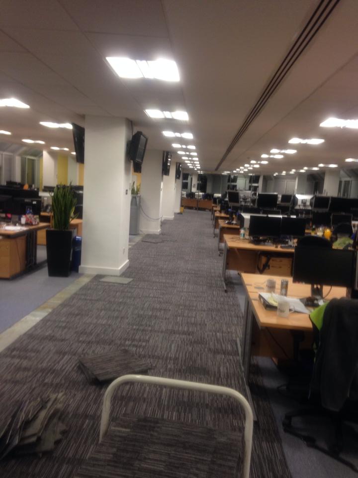miliken carpet tiles with foam underlay 2500 sqm take up and lay while office is still working so we have to lay while desks and ppl are still there