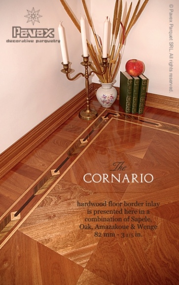 The CORNARIO parquet border inlay - The GEOMETRICA II collection by Pavex Parquet