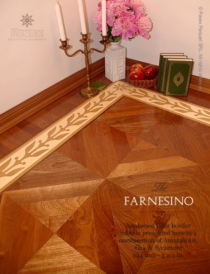 The FARNESINO parquet border inlay - The MARQUETERIA Collection by Pavex Parquet.